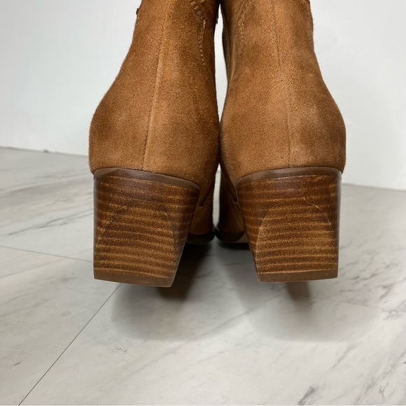 Seychelles Brown Suede Stacked Heel Bootie 6.5 - Picture 4 of 14